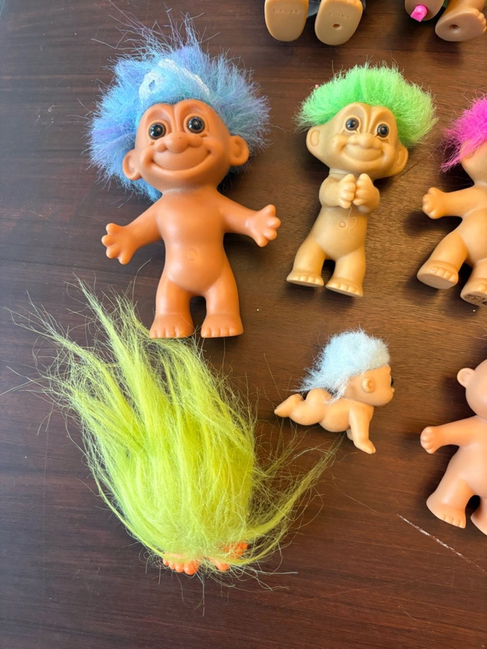 Vintage-Modern Troll Dolls Lot- Assorted Bright Hair Colors- All conditions - Picture 5 of 7